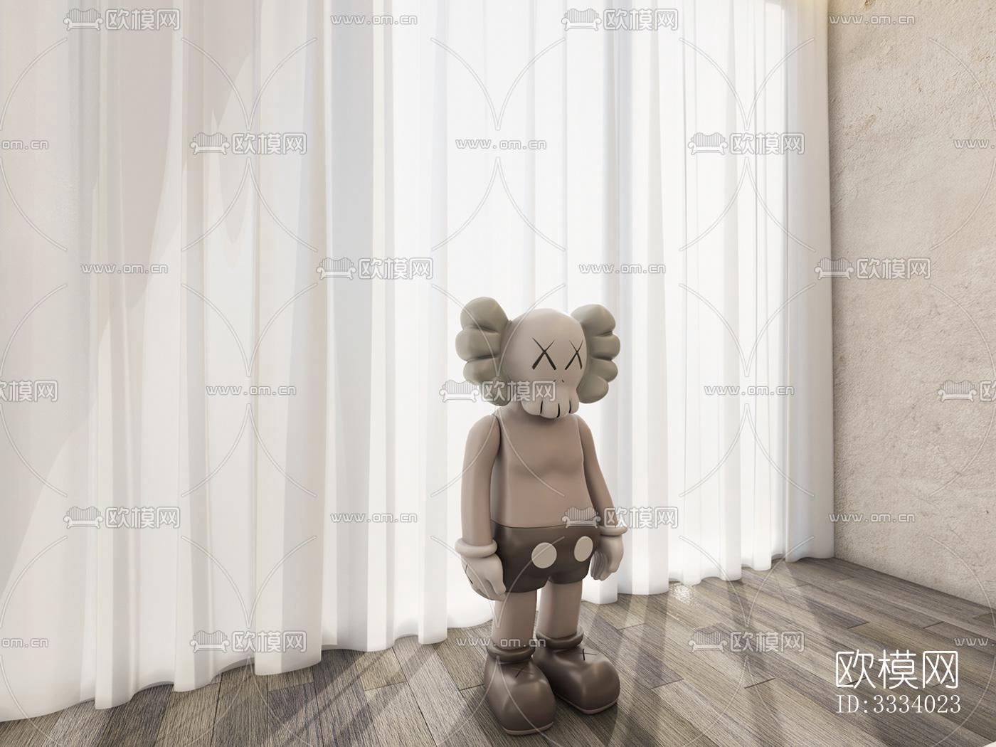 现代卧室效果图下载（渲染图4）