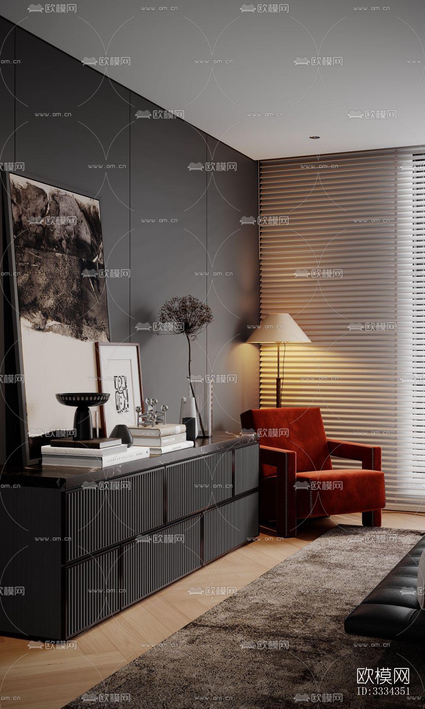 现代卧室效果图下载（渲染图7）