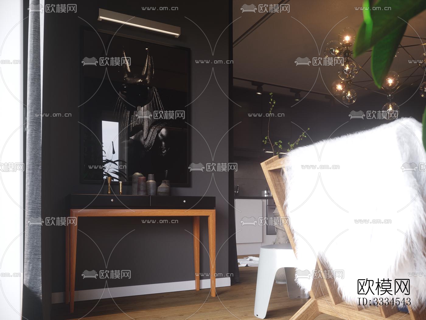 现代客厅效果图下载（渲染图12）