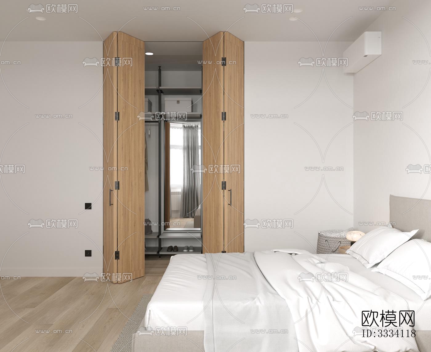 现代卧室效果图下载（渲染图4）