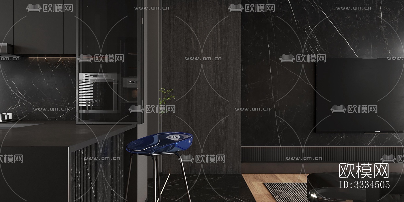 现代客厅效果图下载（渲染图3）