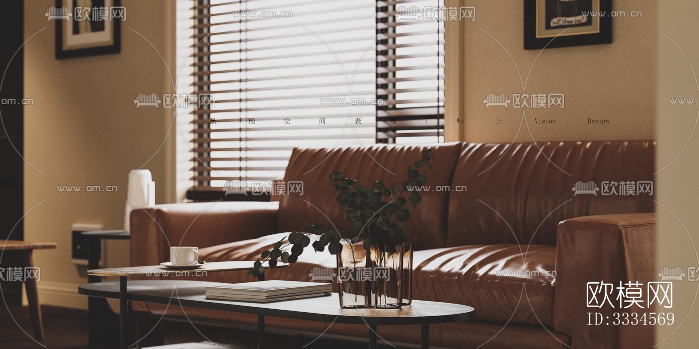 现代客厅效果图下载（渲染图3）