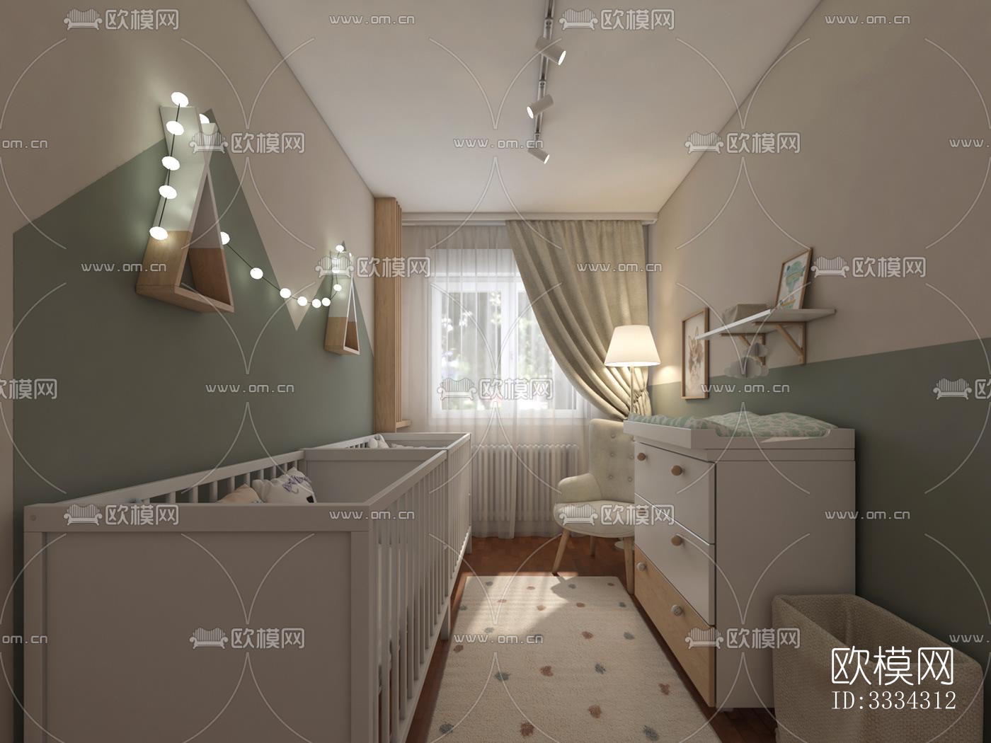 现代卧室效果图下载（渲染图2）