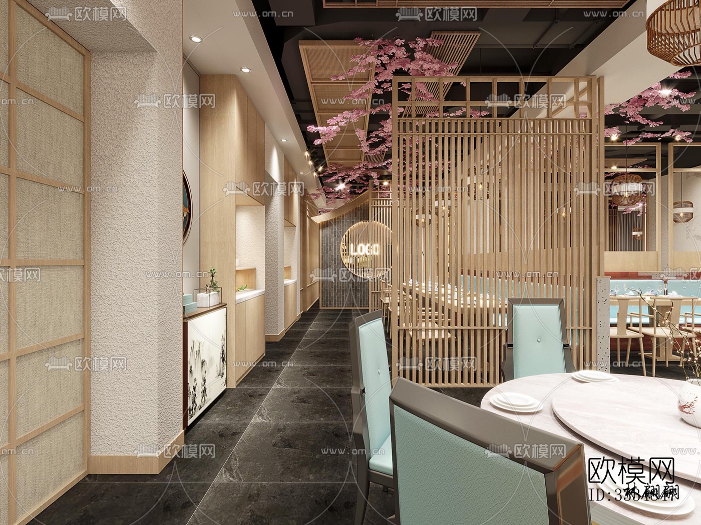 现代餐厅效果图下载（渲染图7）