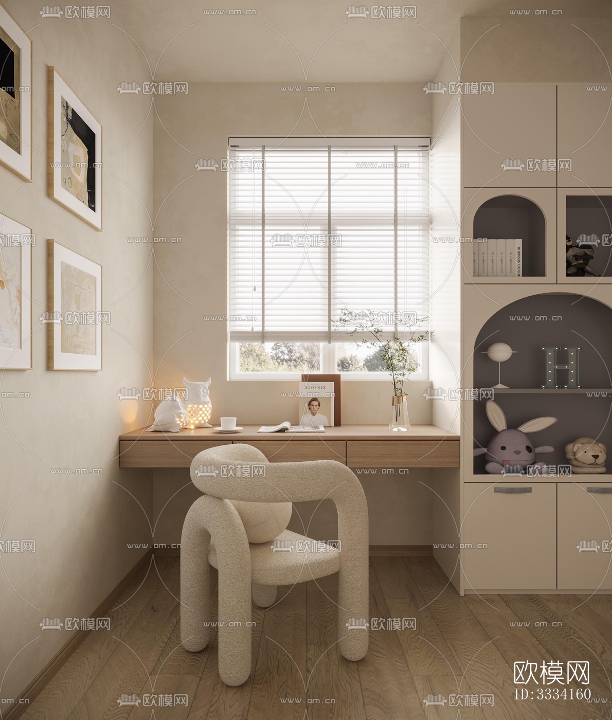 现代卧室效果图下载（渲染图8）