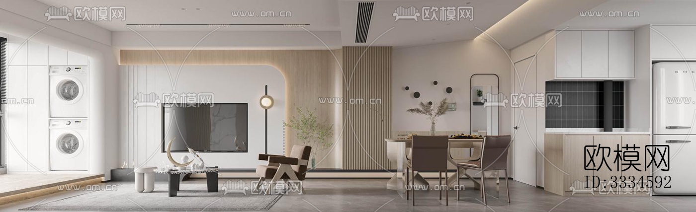 现代客厅效果图下载（渲染图5）