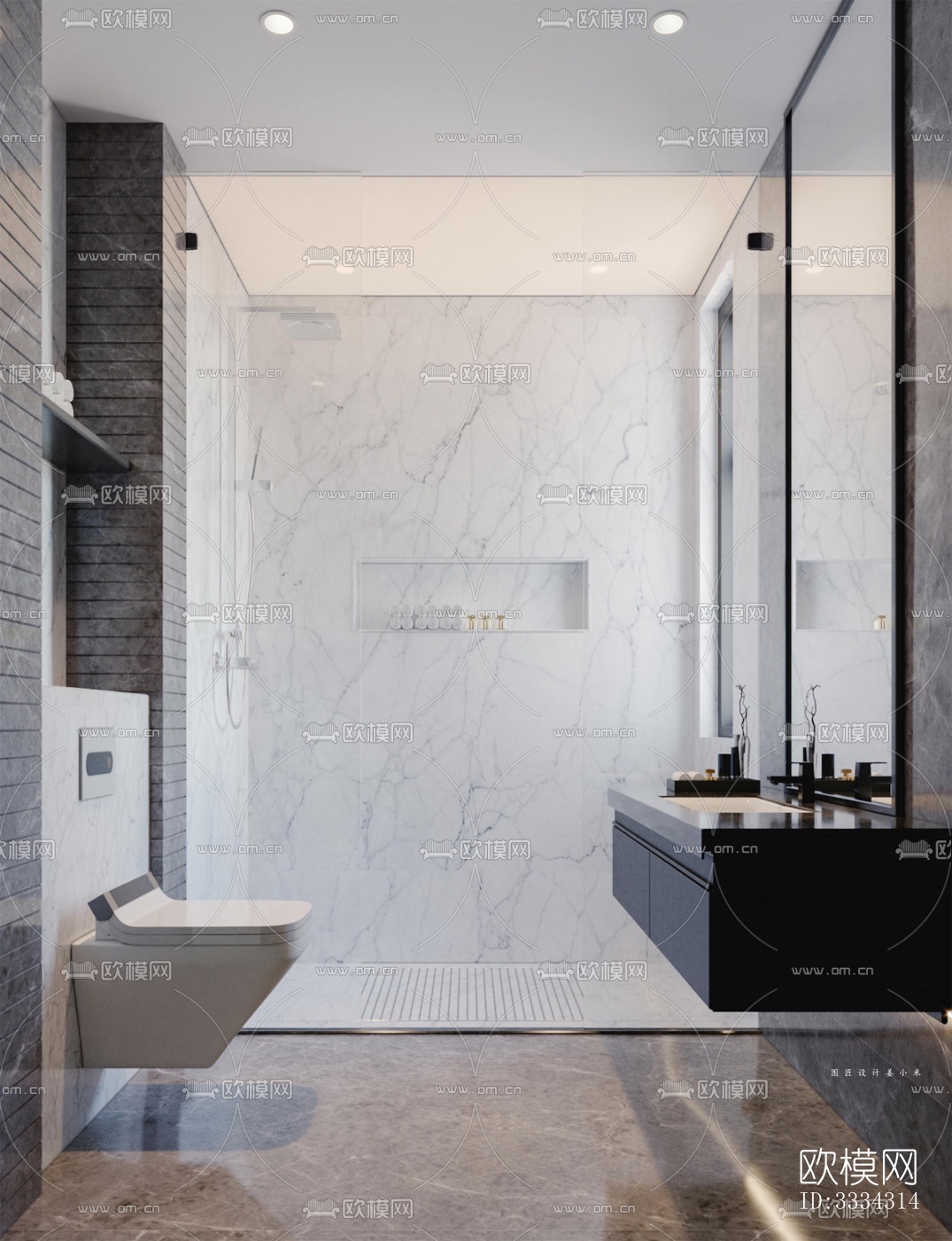 现代卧室效果图下载（渲染图4）