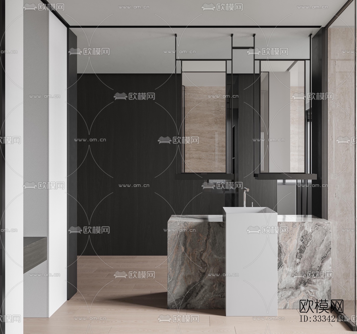 现代卧室效果图下载（渲染图8）