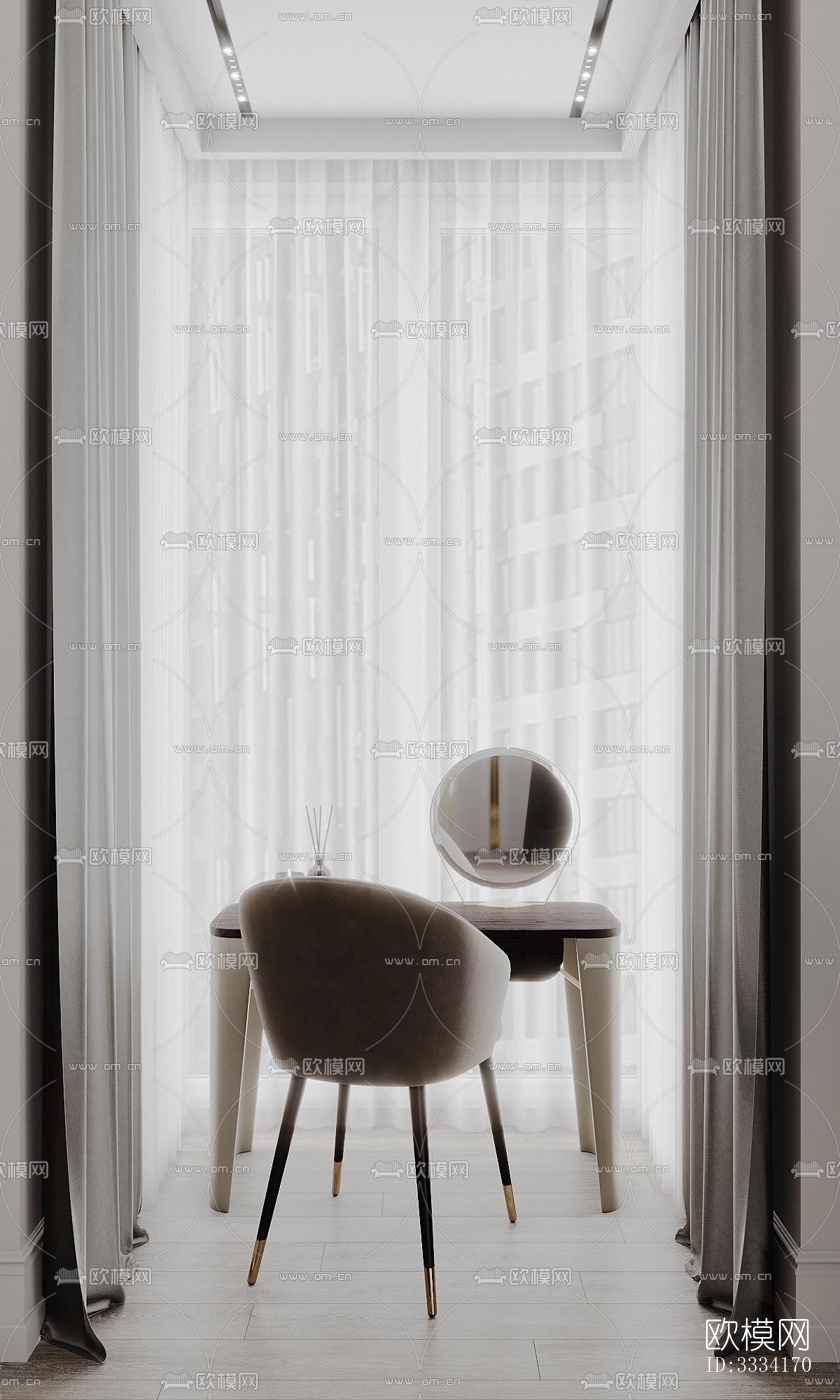 现代卧室效果图下载（渲染图9）