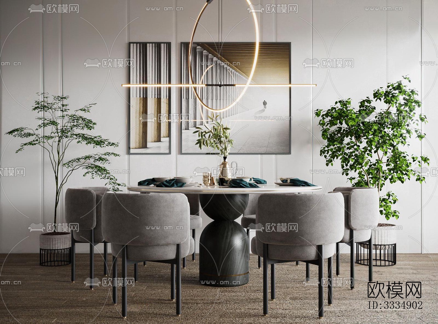 现代餐厅效果图下载（渲染图5）