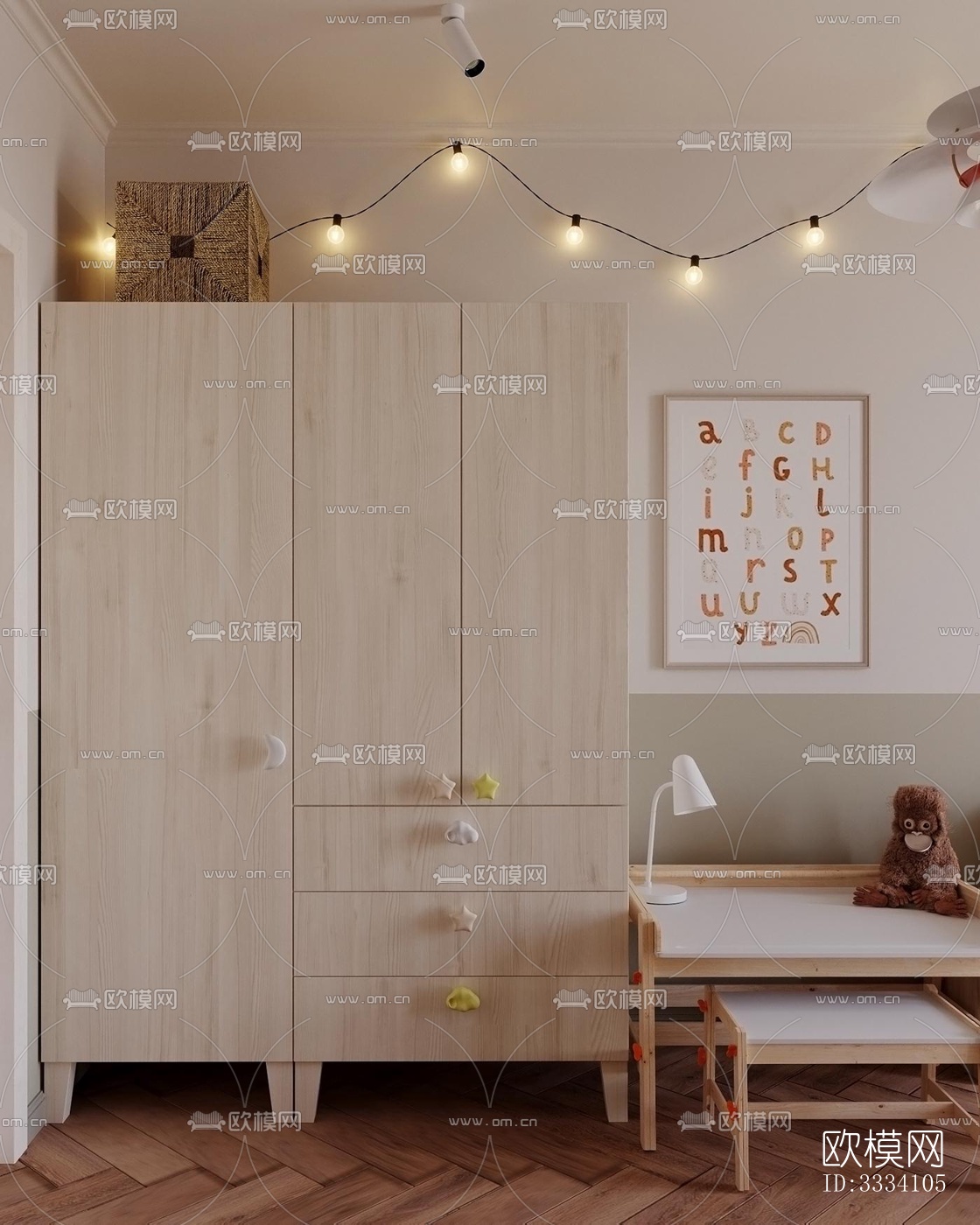 现代卧室效果图下载（渲染图8）