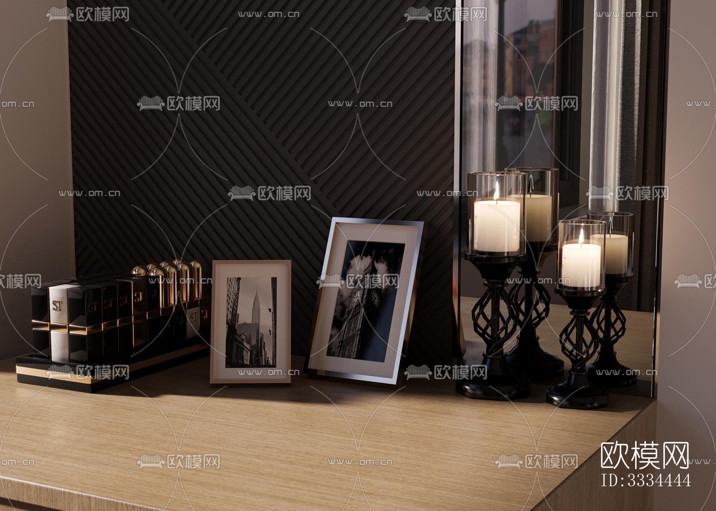 现代卧室效果图下载（渲染图3）