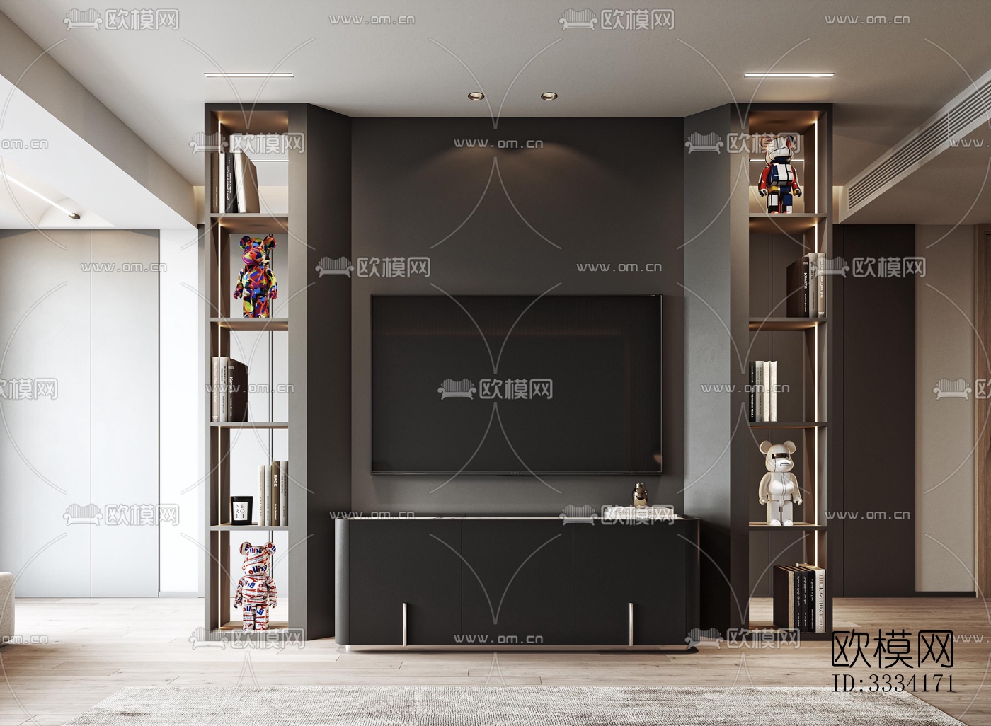 现代卧室效果图下载（渲染图2）