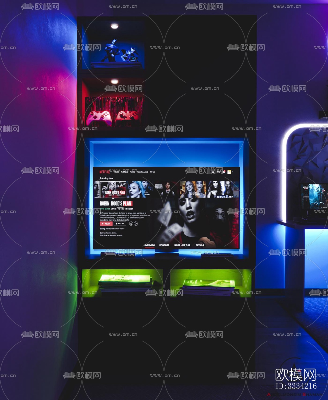 现代卧室效果图下载（渲染图8）