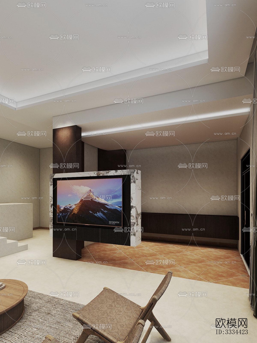 现代卧室效果图下载（渲染图2）