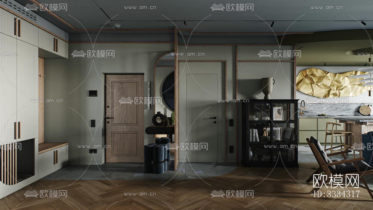 现代卧室效果图下载（渲染图1）