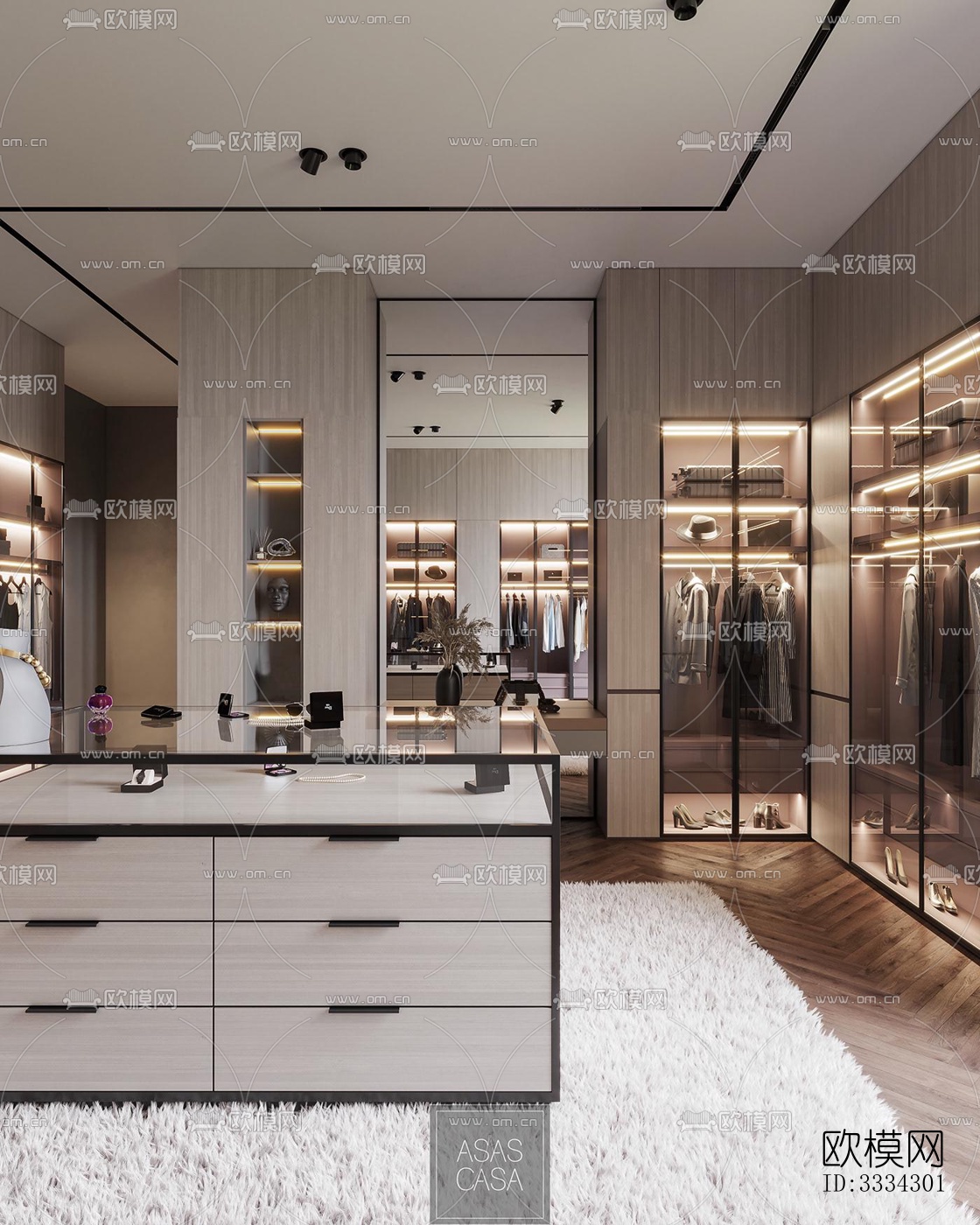 现代卧室效果图下载（渲染图3）