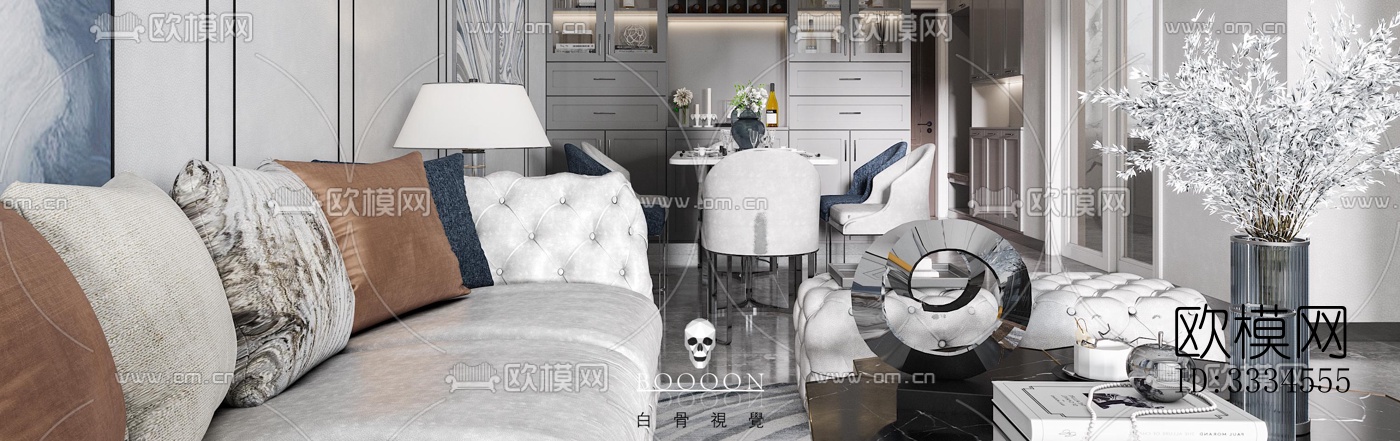 现代客厅效果图下载（渲染图6）