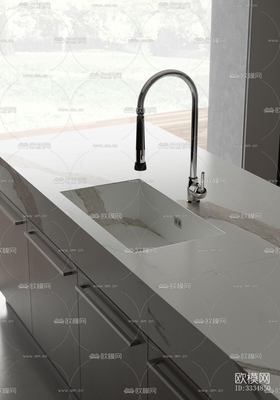 现代餐厅效果图下载（渲染图5）