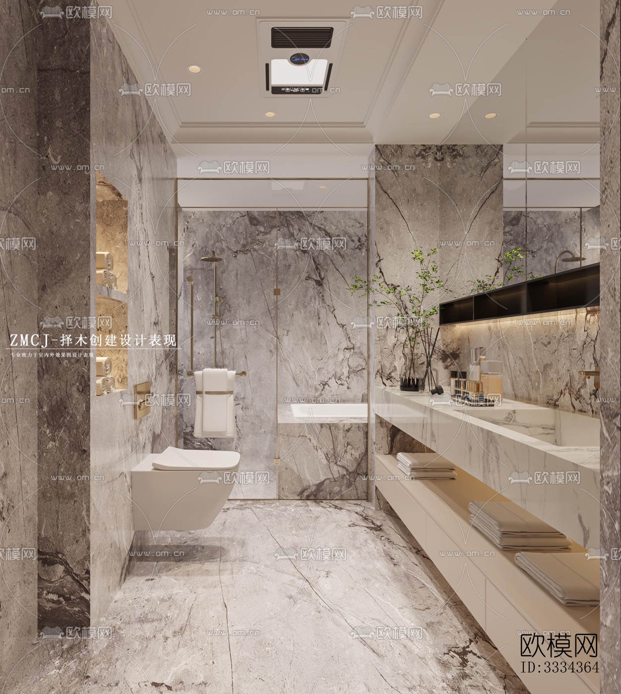 现代卧室效果图下载（渲染图3）