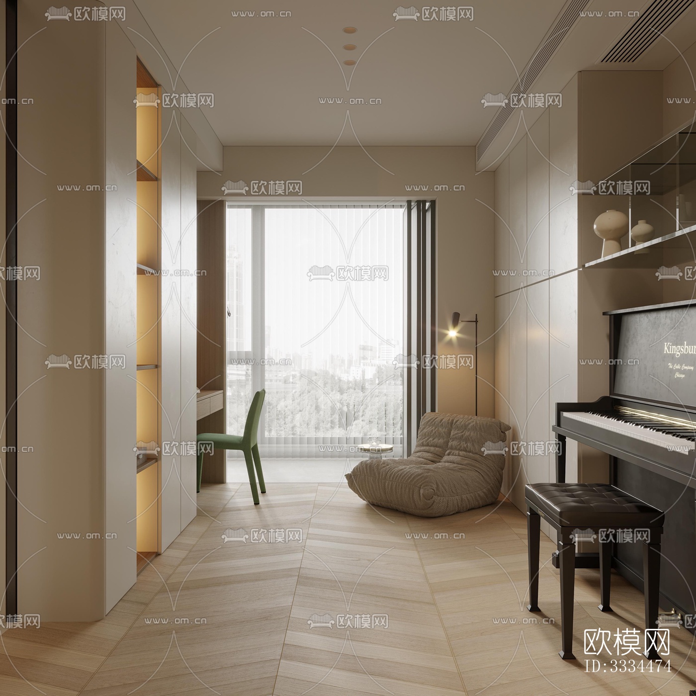 现代客厅效果图下载（渲染图14）