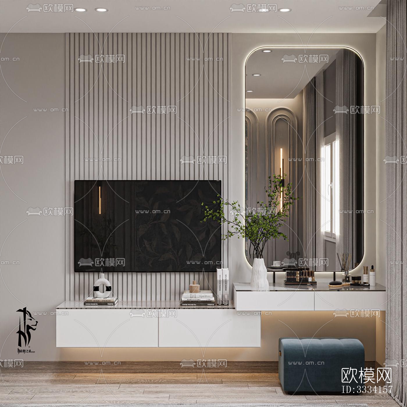 现代卧室效果图下载（渲染图3）