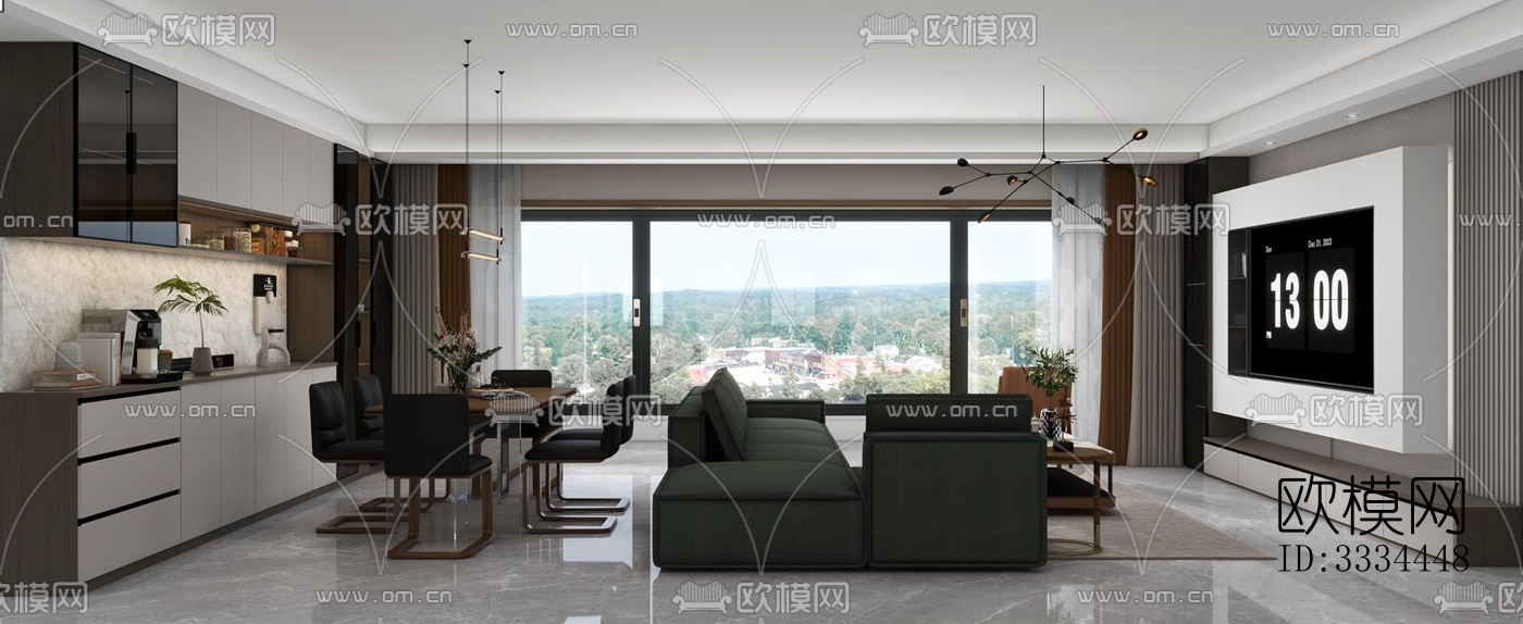 现代卧室效果图下载（渲染图6）