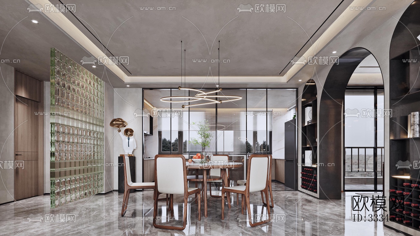 现代客厅效果图下载（渲染图3）