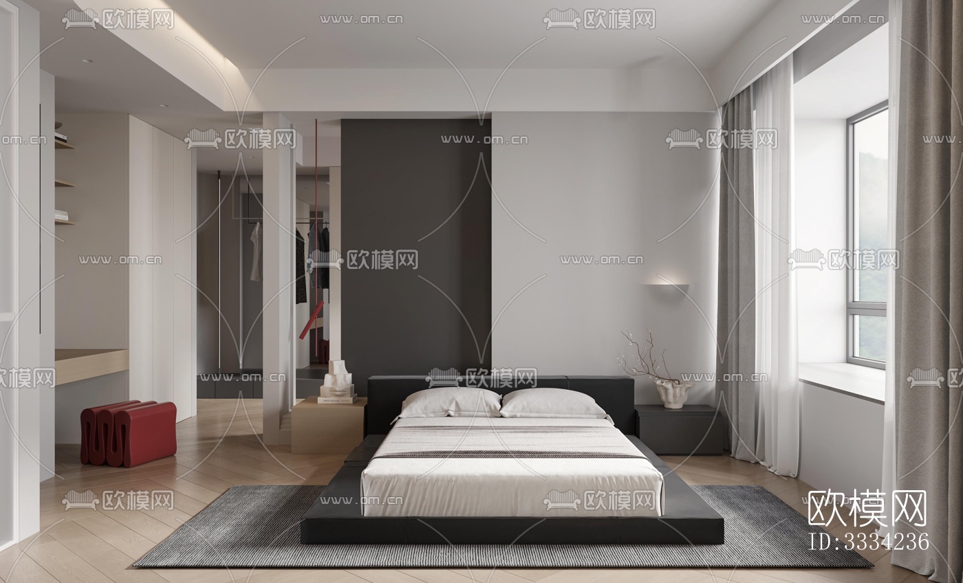 现代卧室效果图下载（渲染图5）