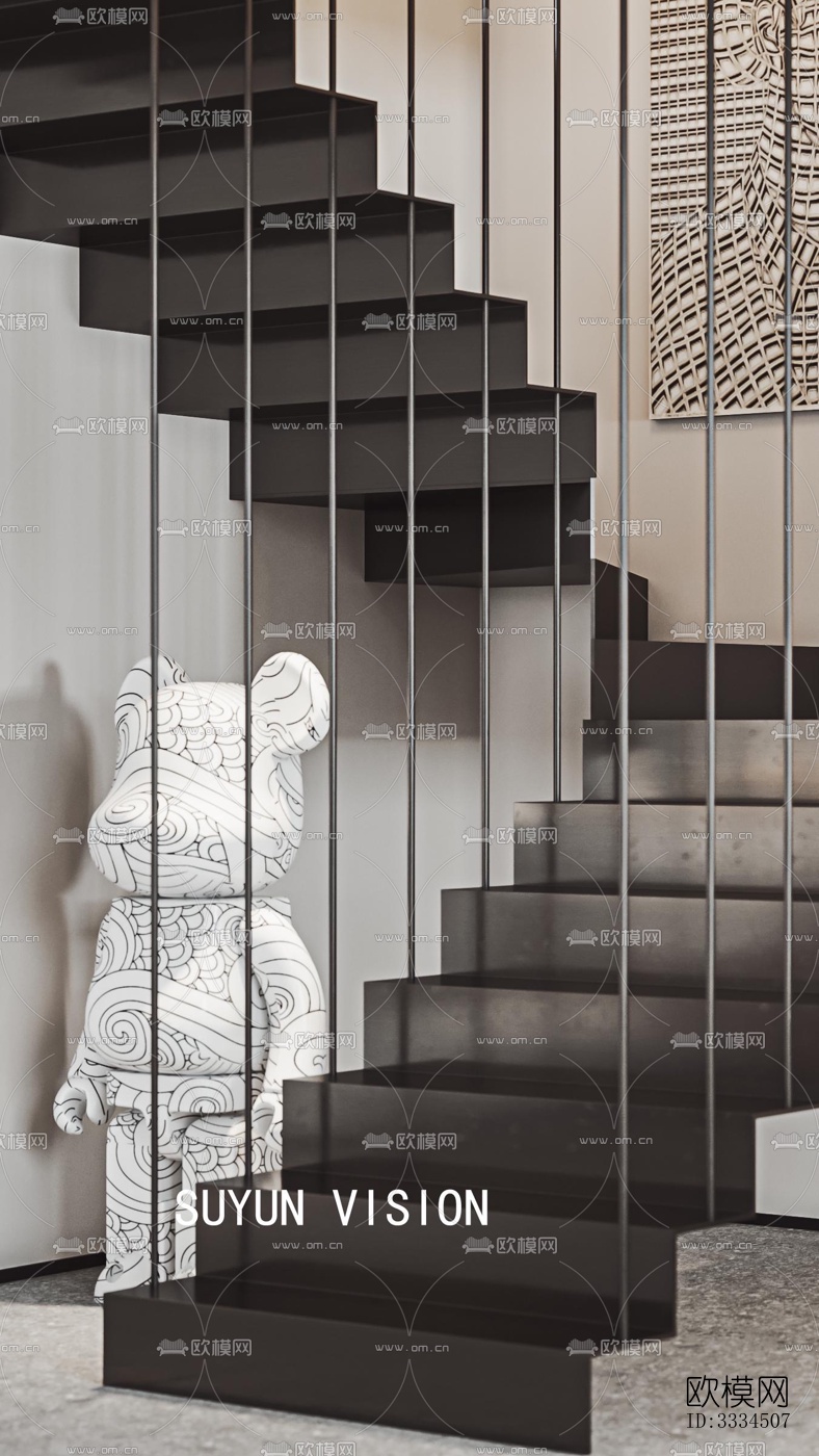 现代客厅效果图下载（渲染图8）