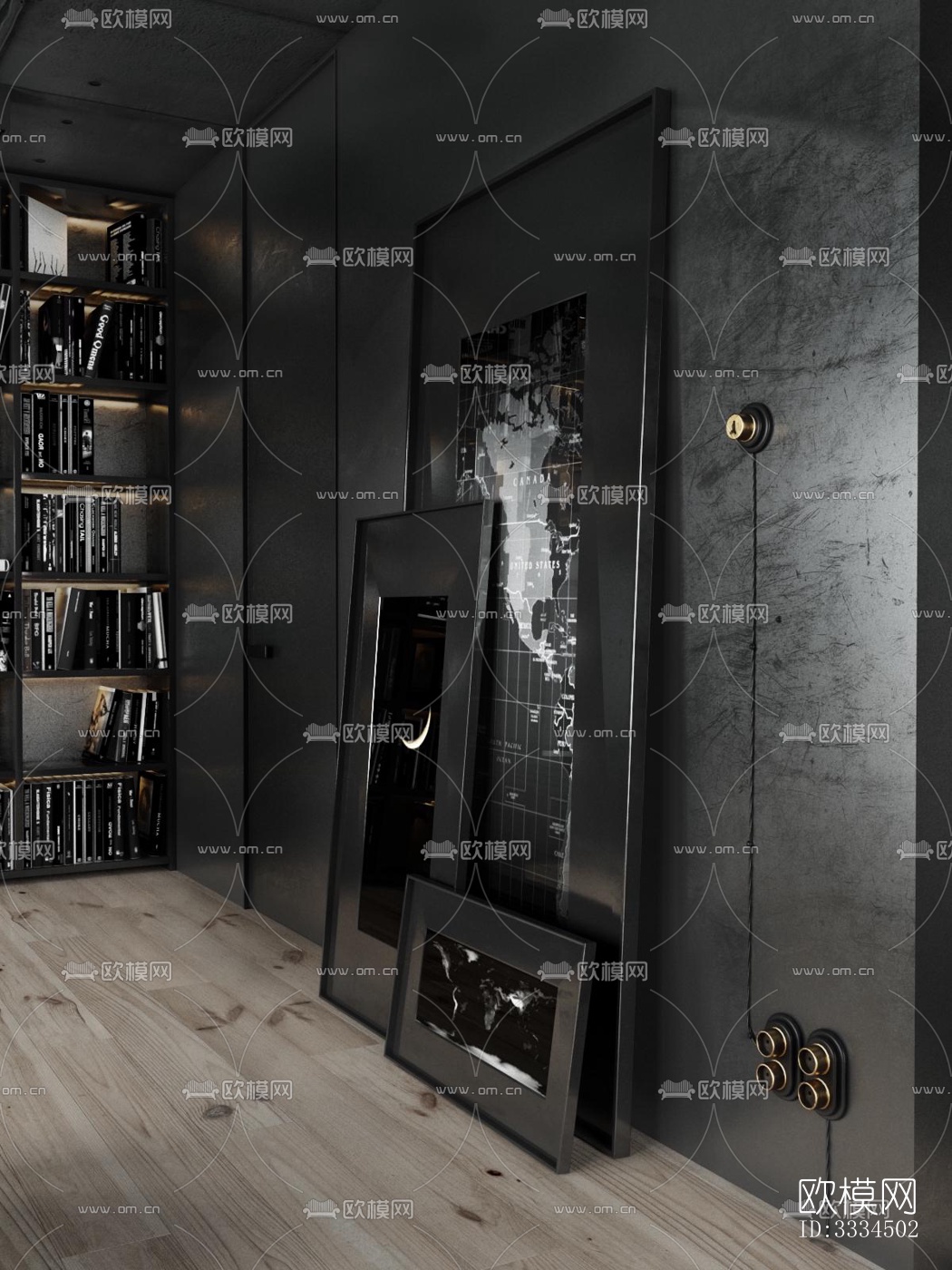 现代客厅效果图下载（渲染图5）