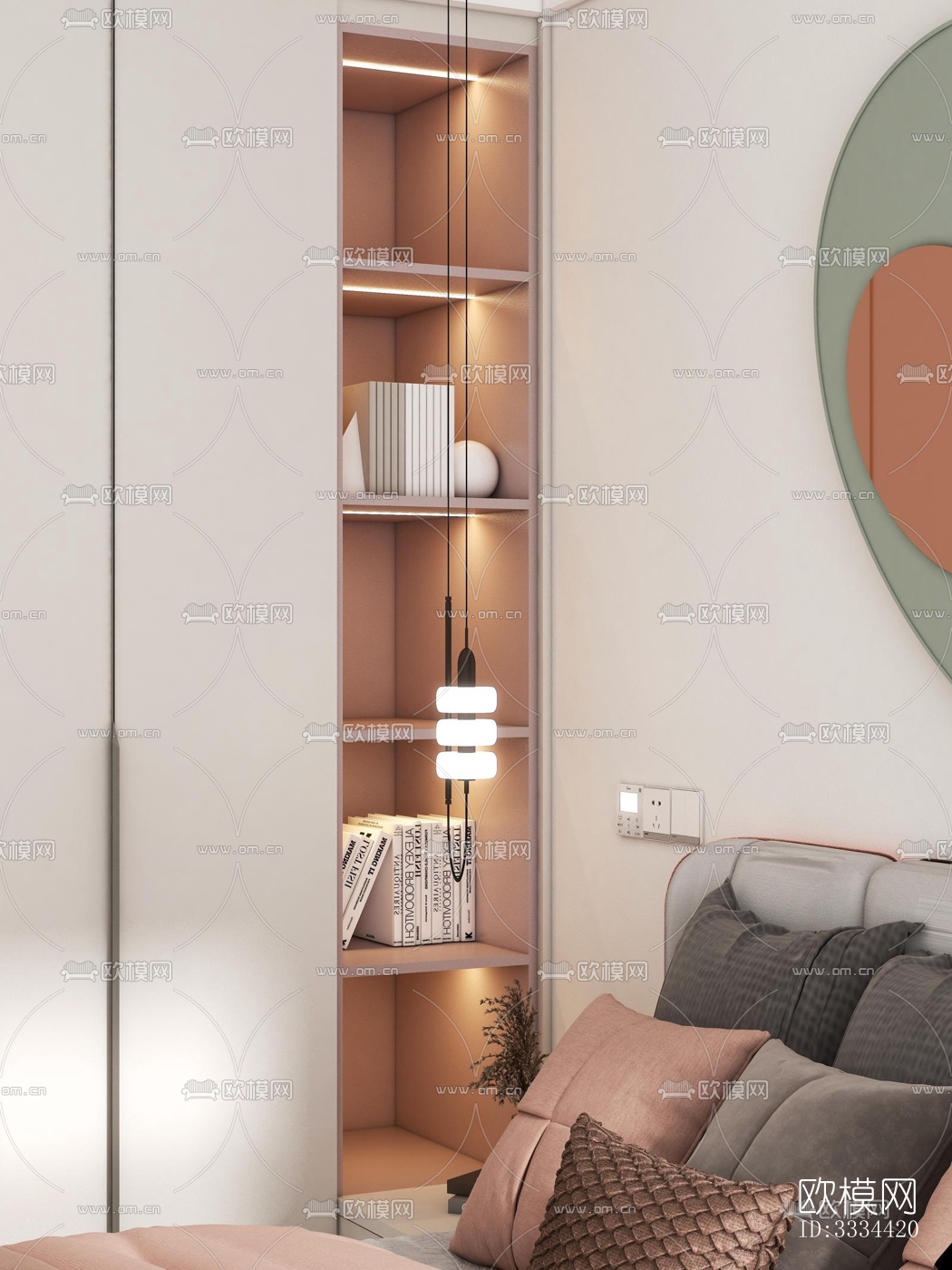 现代卧室效果图下载（渲染图3）