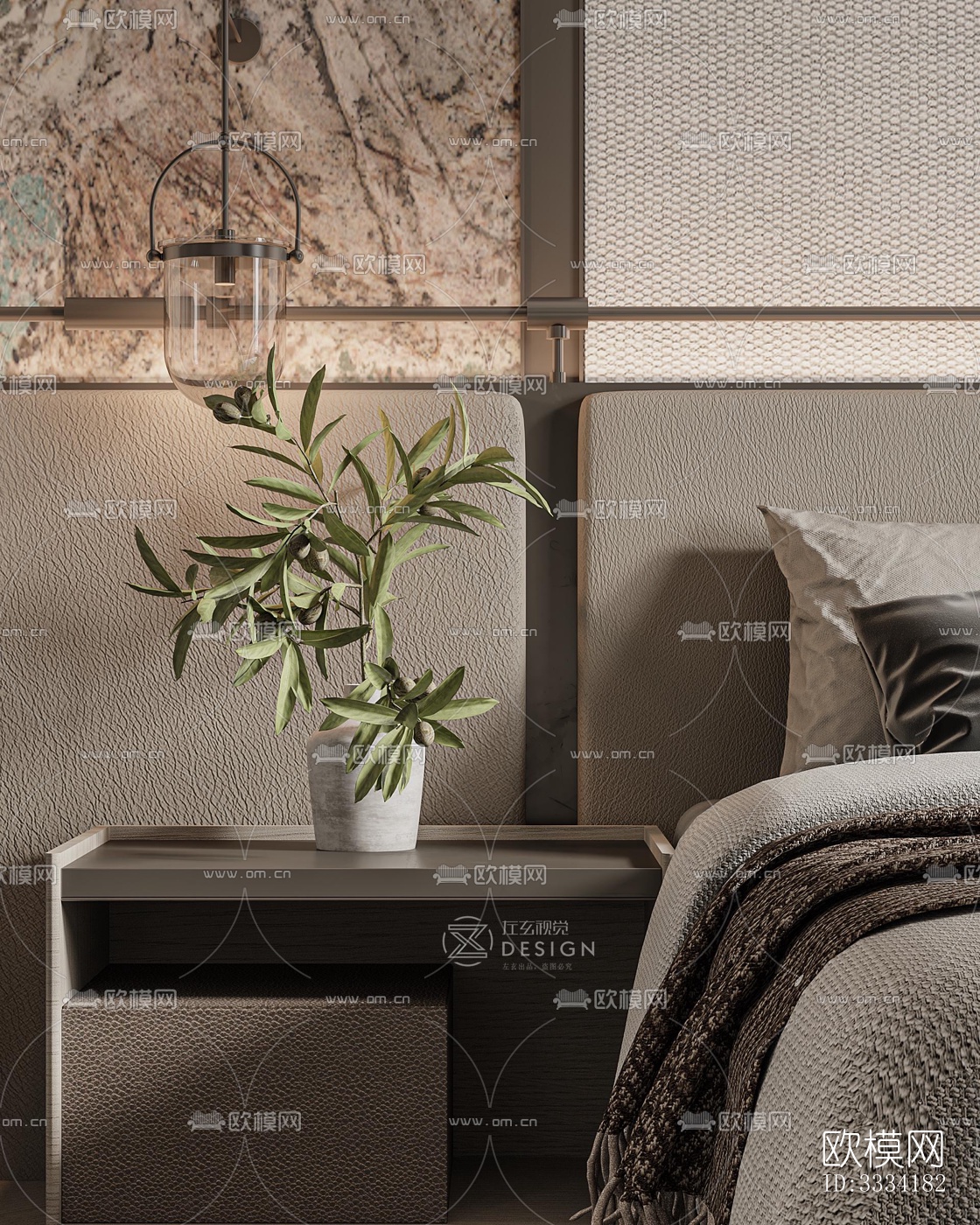 现代卧室效果图下载（渲染图7）