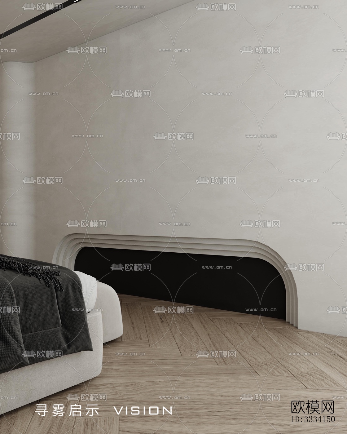 现代卧室效果图下载（渲染图3）