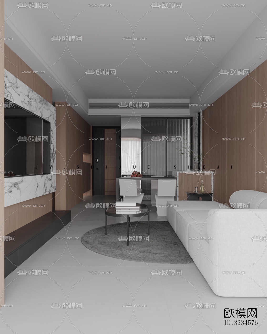 现代客厅效果图下载（渲染图8）