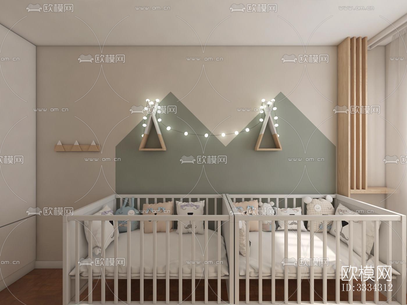 现代卧室效果图下载（渲染图4）