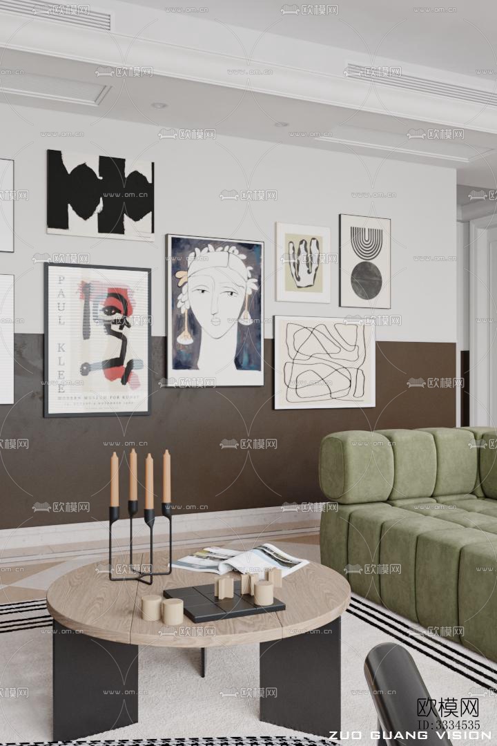 现代客厅效果图下载（渲染图8）