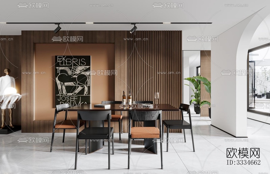 現(xiàn)代餐廳效果圖下載(渲染圖4)