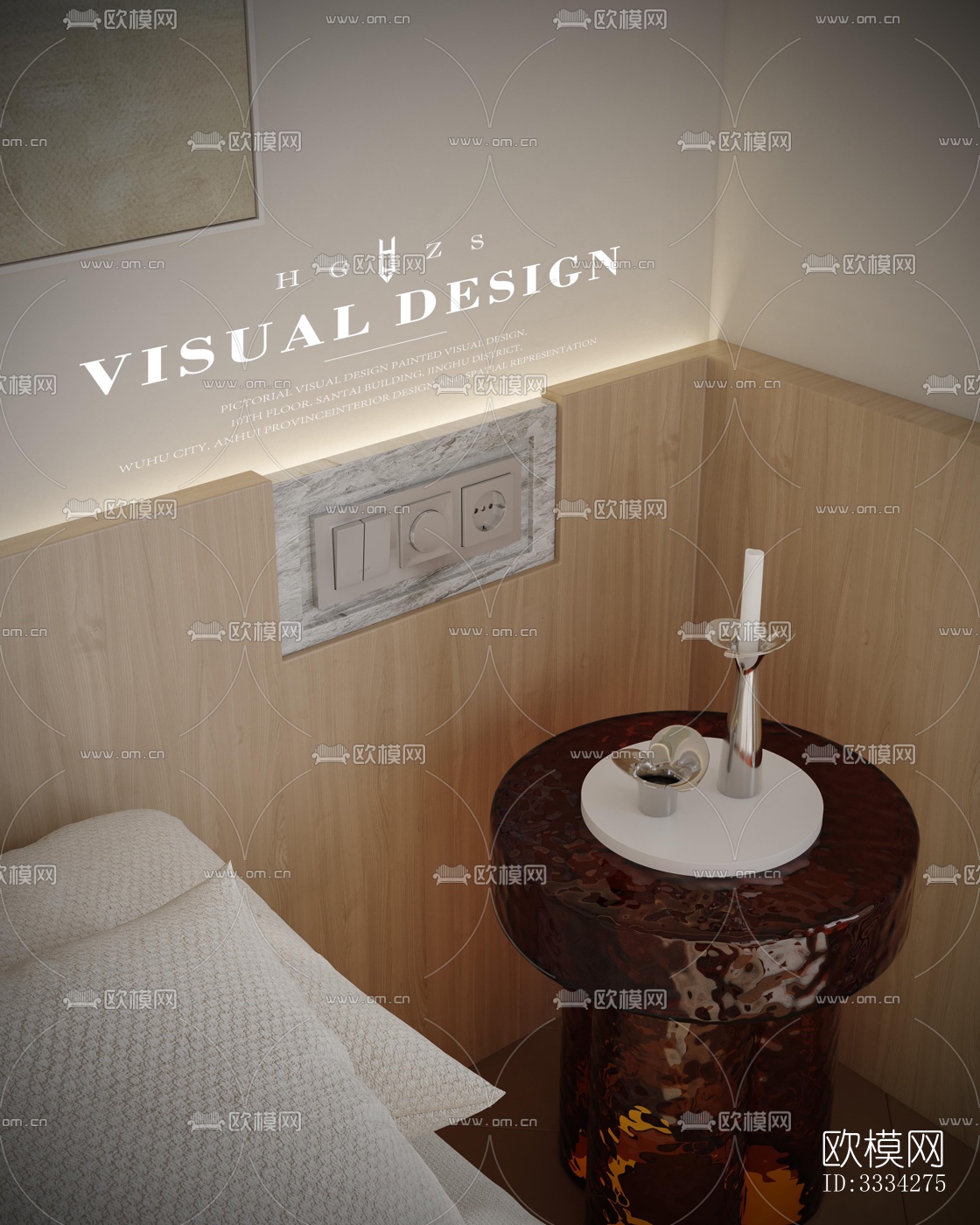 现代卧室效果图下载（渲染图9）