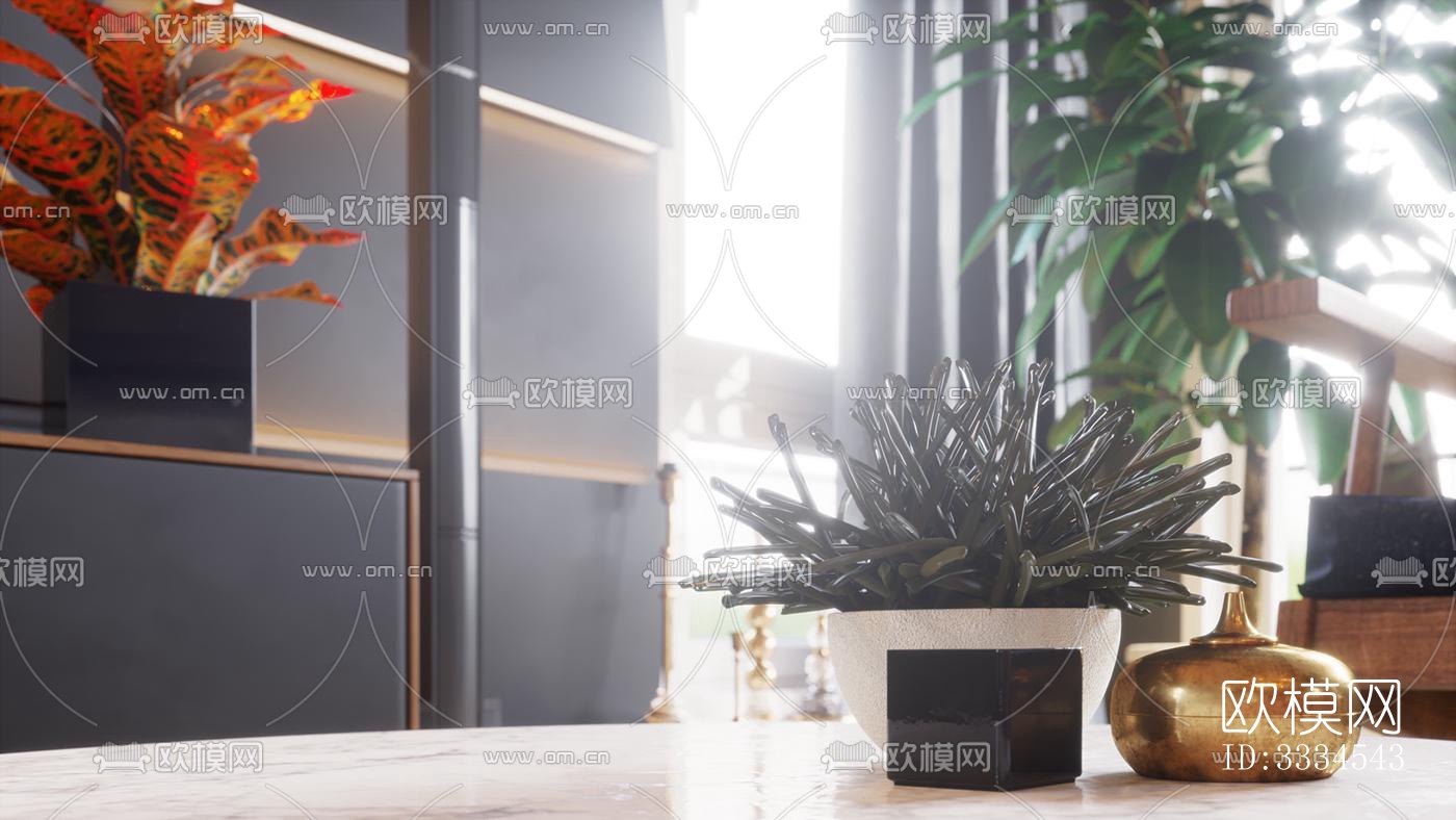 现代客厅效果图下载（渲染图8）