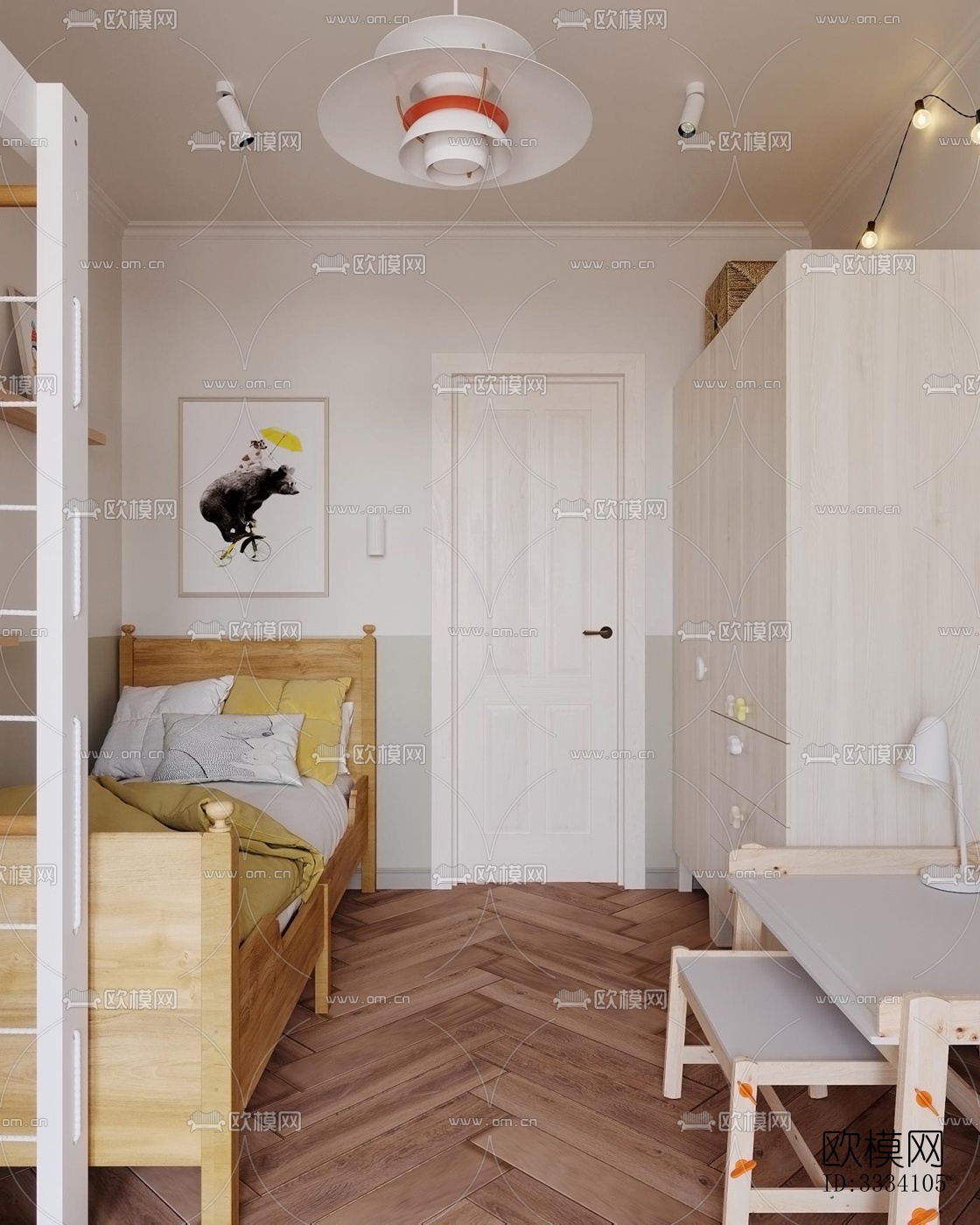 现代卧室效果图下载（渲染图4）