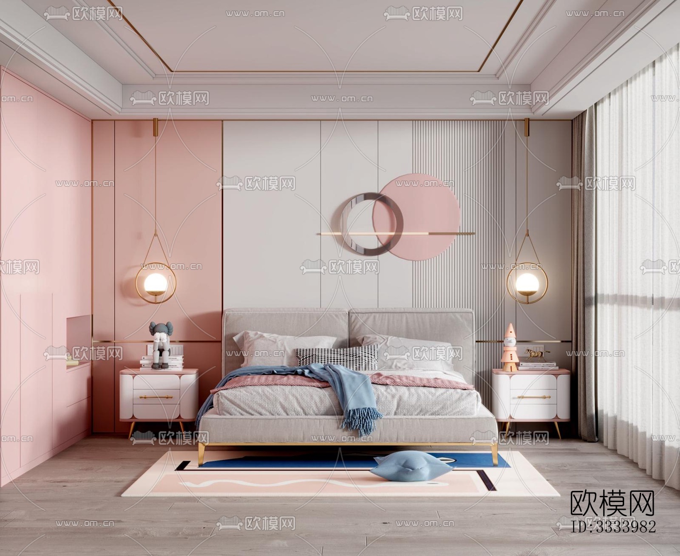 现代儿童房效果图下载（渲染图4）