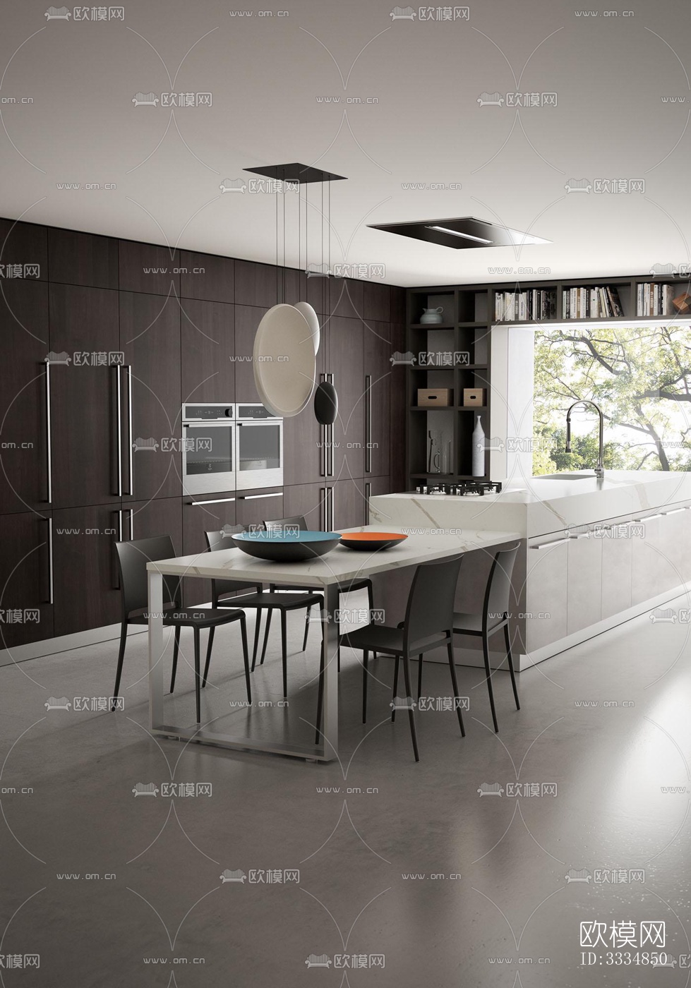 现代餐厅效果图下载（渲染图8）