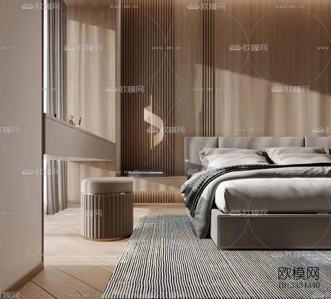 现代卧室效果图下载（渲染图6）