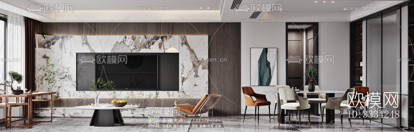 现代卧室效果图下载（渲染图1）