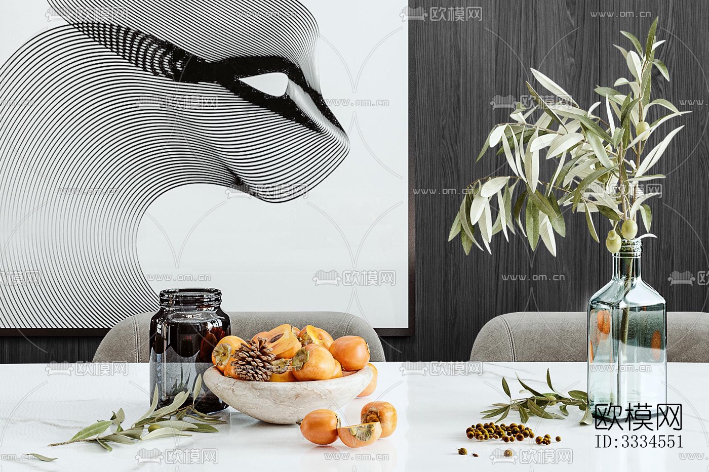 现代客厅效果图下载（渲染图3）