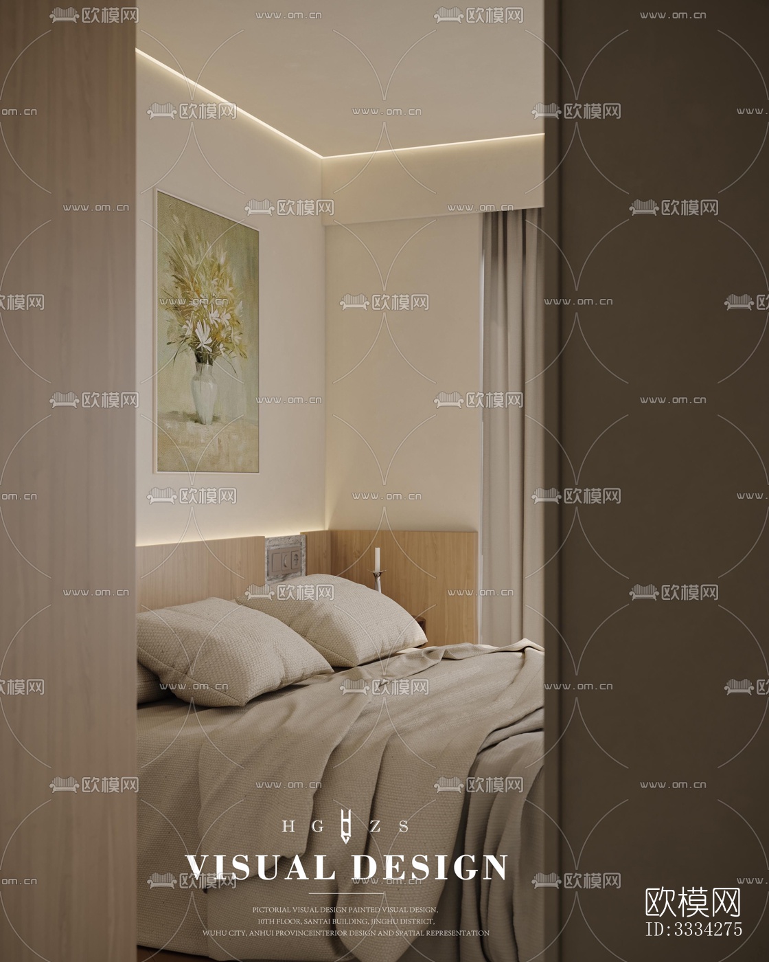 现代卧室效果图下载（渲染图5）