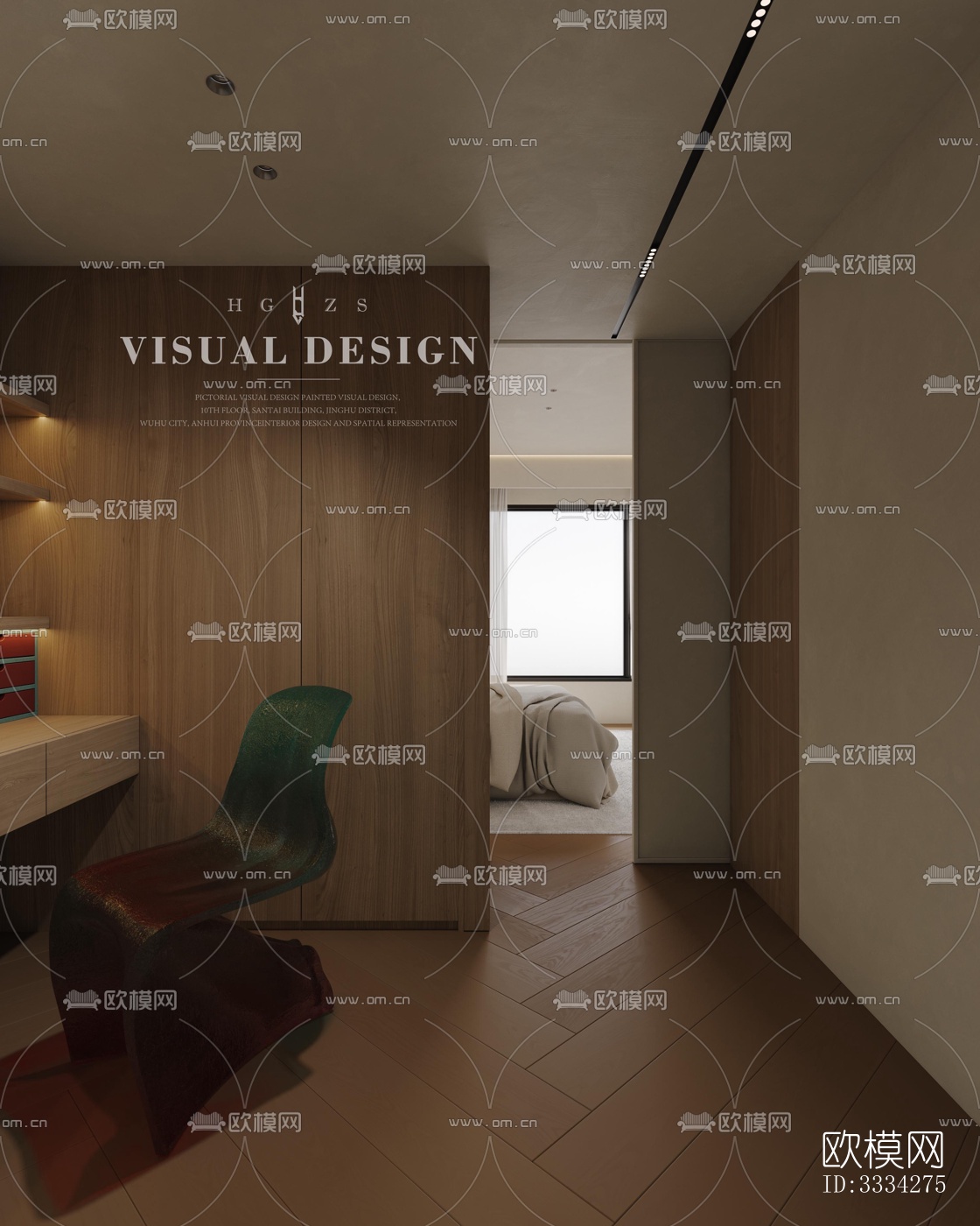 现代卧室效果图下载（渲染图8）