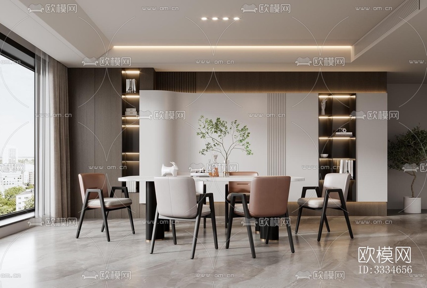 現(xiàn)代餐廳效果圖下載(渲染圖2)