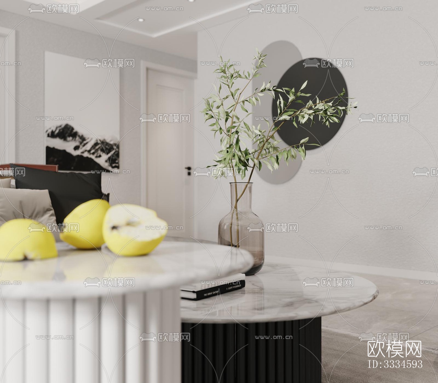 现代客厅效果图下载（渲染图2）